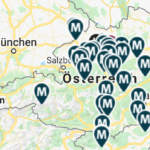 Karte der Außenlager des KZs Mauthausen, online unter: https://www.mauthausen-memorial.org/de/Wissen/Die-Aussenlager#map